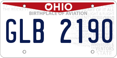 OH license plate GLB2190