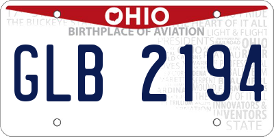 OH license plate GLB2194