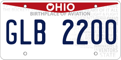 OH license plate GLB2200