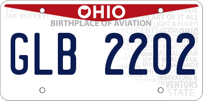 OH license plate GLB2202