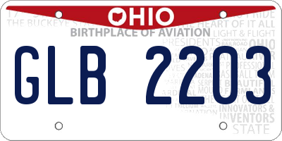 OH license plate GLB2203