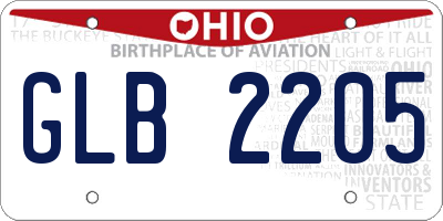 OH license plate GLB2205