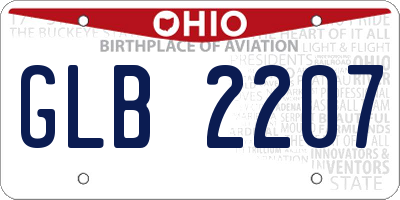 OH license plate GLB2207