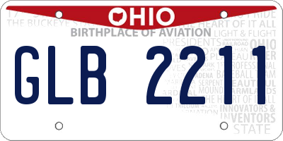OH license plate GLB2211