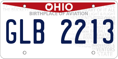 OH license plate GLB2213