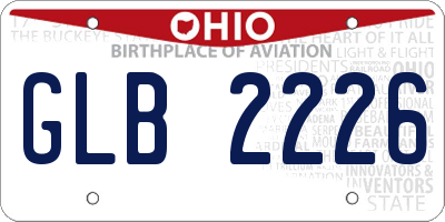 OH license plate GLB2226