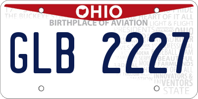 OH license plate GLB2227