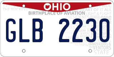 OH license plate GLB2230