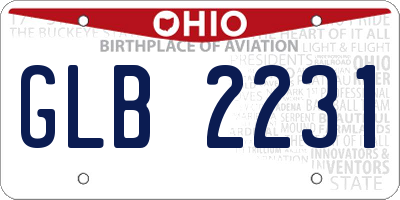 OH license plate GLB2231