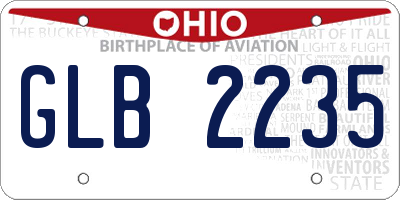 OH license plate GLB2235