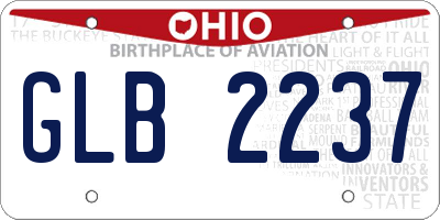 OH license plate GLB2237