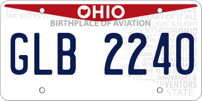 OH license plate GLB2240