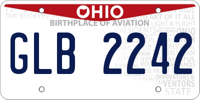 OH license plate GLB2242