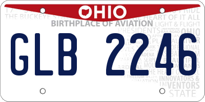 OH license plate GLB2246