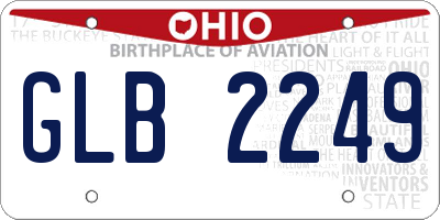 OH license plate GLB2249