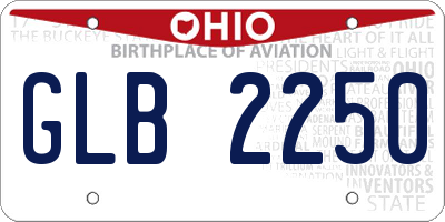 OH license plate GLB2250
