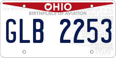 OH license plate GLB2253