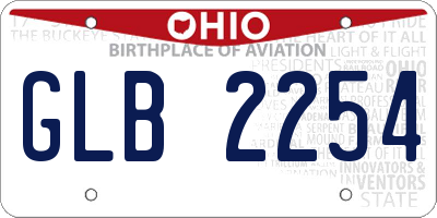 OH license plate GLB2254