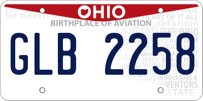 OH license plate GLB2258