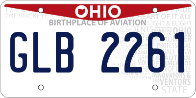 OH license plate GLB2261