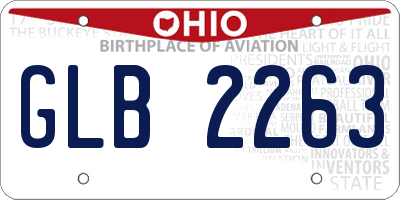 OH license plate GLB2263