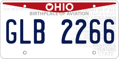 OH license plate GLB2266