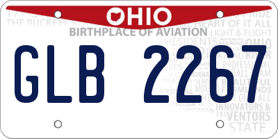 OH license plate GLB2267