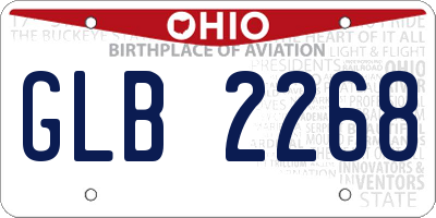 OH license plate GLB2268