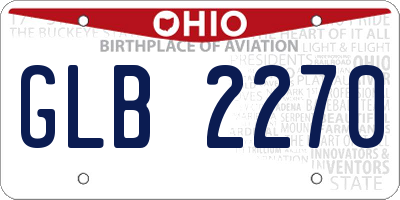 OH license plate GLB2270