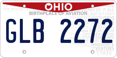 OH license plate GLB2272