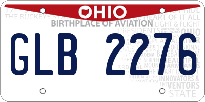 OH license plate GLB2276
