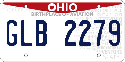 OH license plate GLB2279