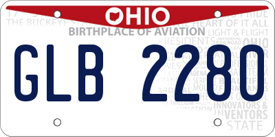 OH license plate GLB2280
