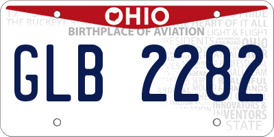 OH license plate GLB2282