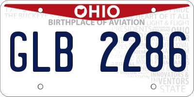 OH license plate GLB2286