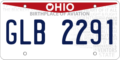 OH license plate GLB2291