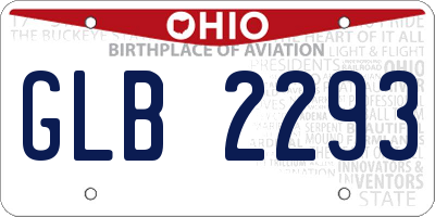OH license plate GLB2293