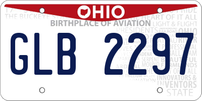 OH license plate GLB2297