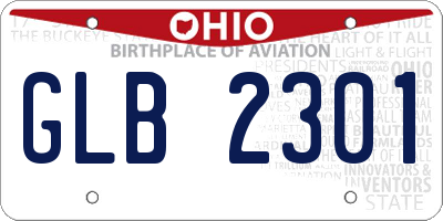 OH license plate GLB2301