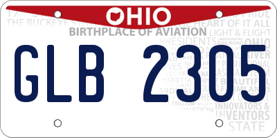 OH license plate GLB2305