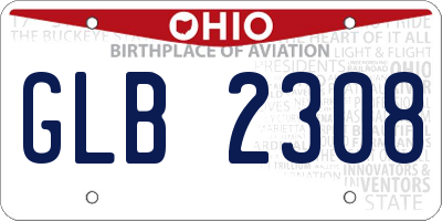OH license plate GLB2308