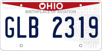 OH license plate GLB2319
