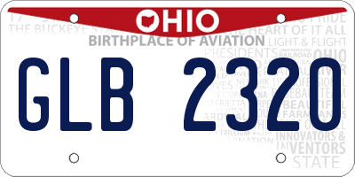 OH license plate GLB2320