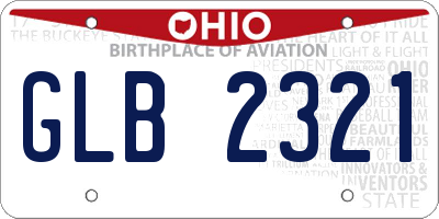 OH license plate GLB2321