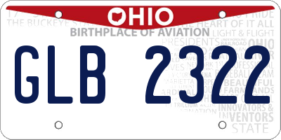 OH license plate GLB2322
