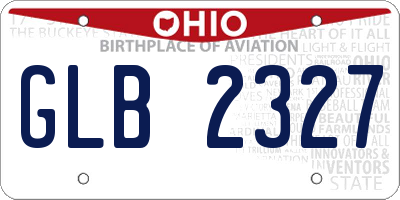 OH license plate GLB2327