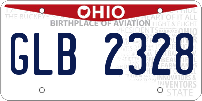 OH license plate GLB2328