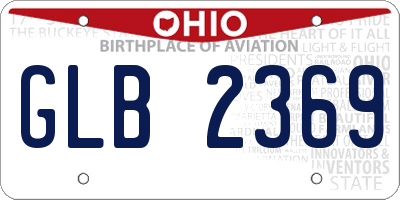 OH license plate GLB2369