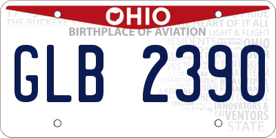 OH license plate GLB2390