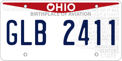 OH license plate GLB2411